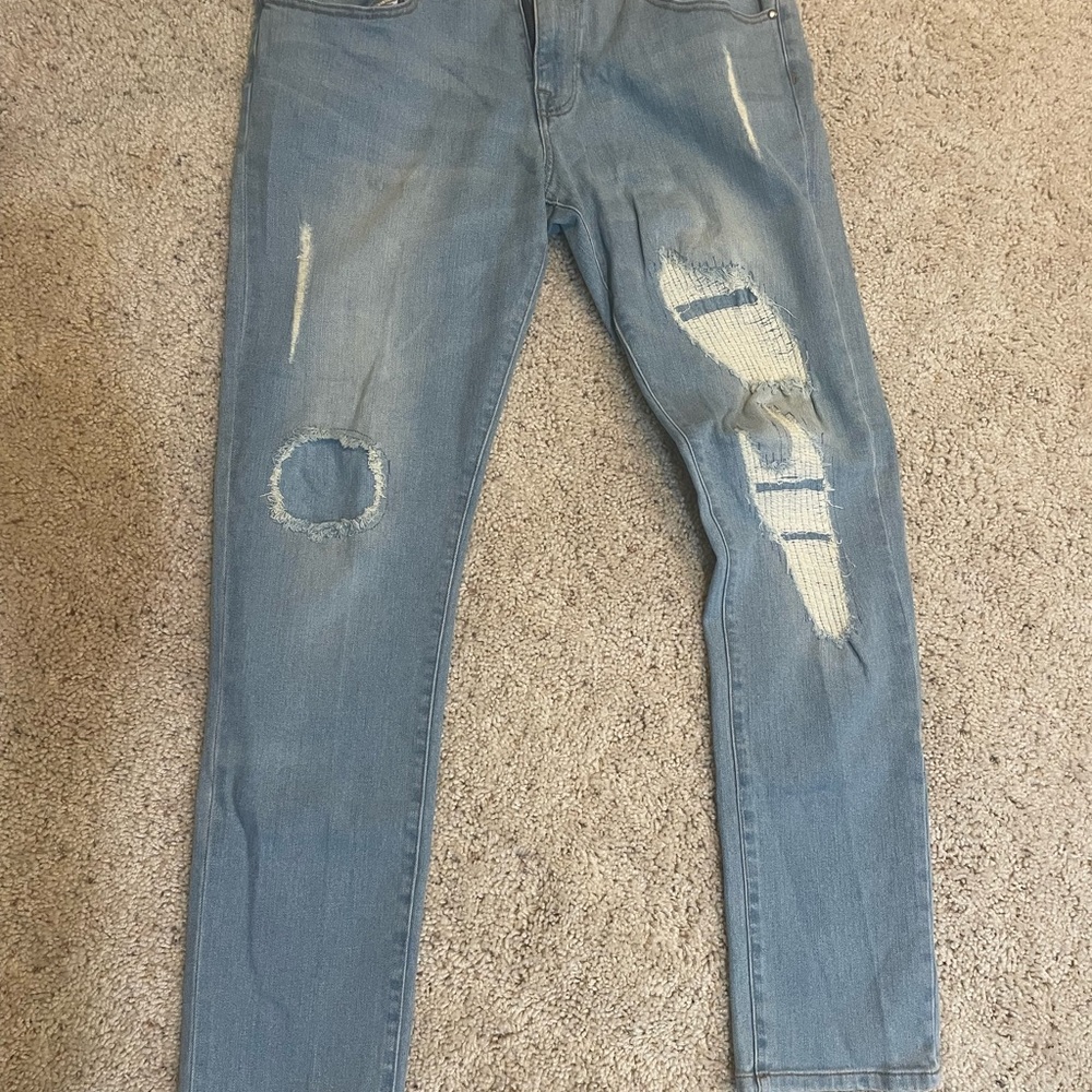 Preowned Guess Jeans Halsted Medium Rose Slim Tappered 34 x 30